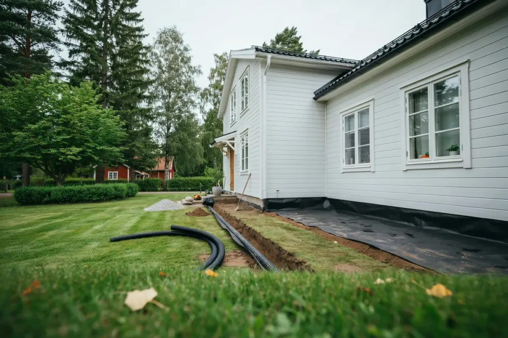 markdr nering kring villa i rydsn s med ny fiberduk
